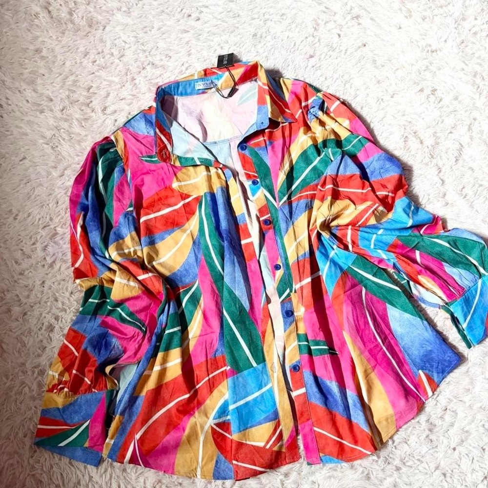 Bold Vibrant Colorful Artistic Art Teacher Maximalist Quirky Top Womens 22